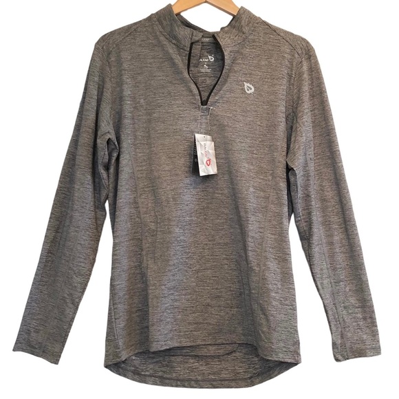 🌈 6/$60, Baleaf Laureate Thermal, Mock Neck, Grey, Large - Picture 11 of 11